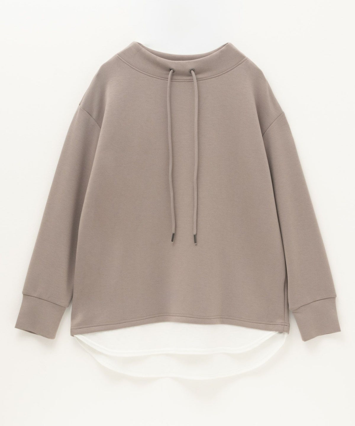 URBAN COLLECTION ポンチ素材 裾レイヤードプルオーバー レディース