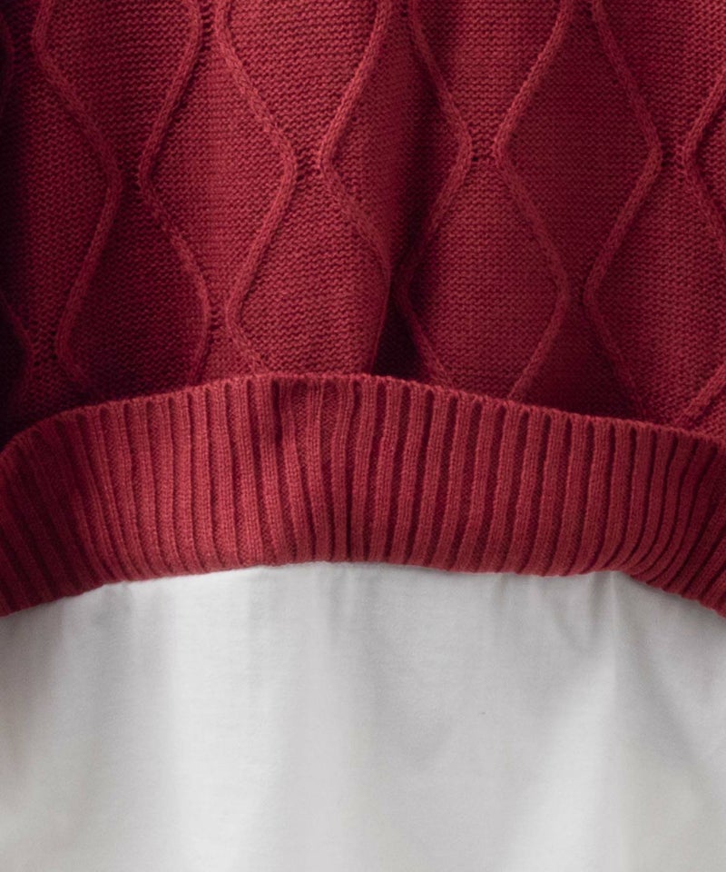 [期間限定knit]nAvy 時短 フェイクレイヤード ニットプルオーバー レディース商品画像-25