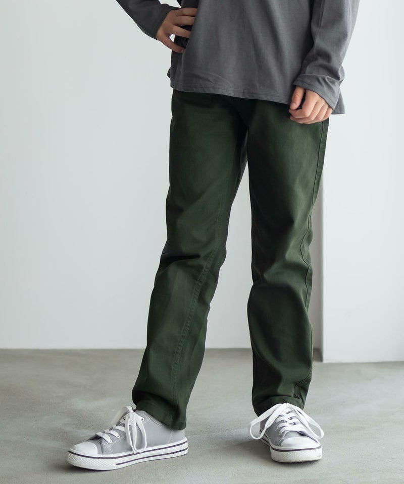 NAVY のびるモン ストレッチツイルストレートパンツ ウエストリブパンツ キッズ商品画像-1