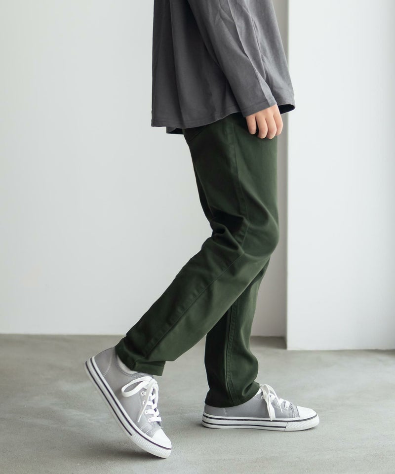 NAVY のびるモン ストレッチツイルストレートパンツ ウエストリブパンツ キッズ商品画像-4