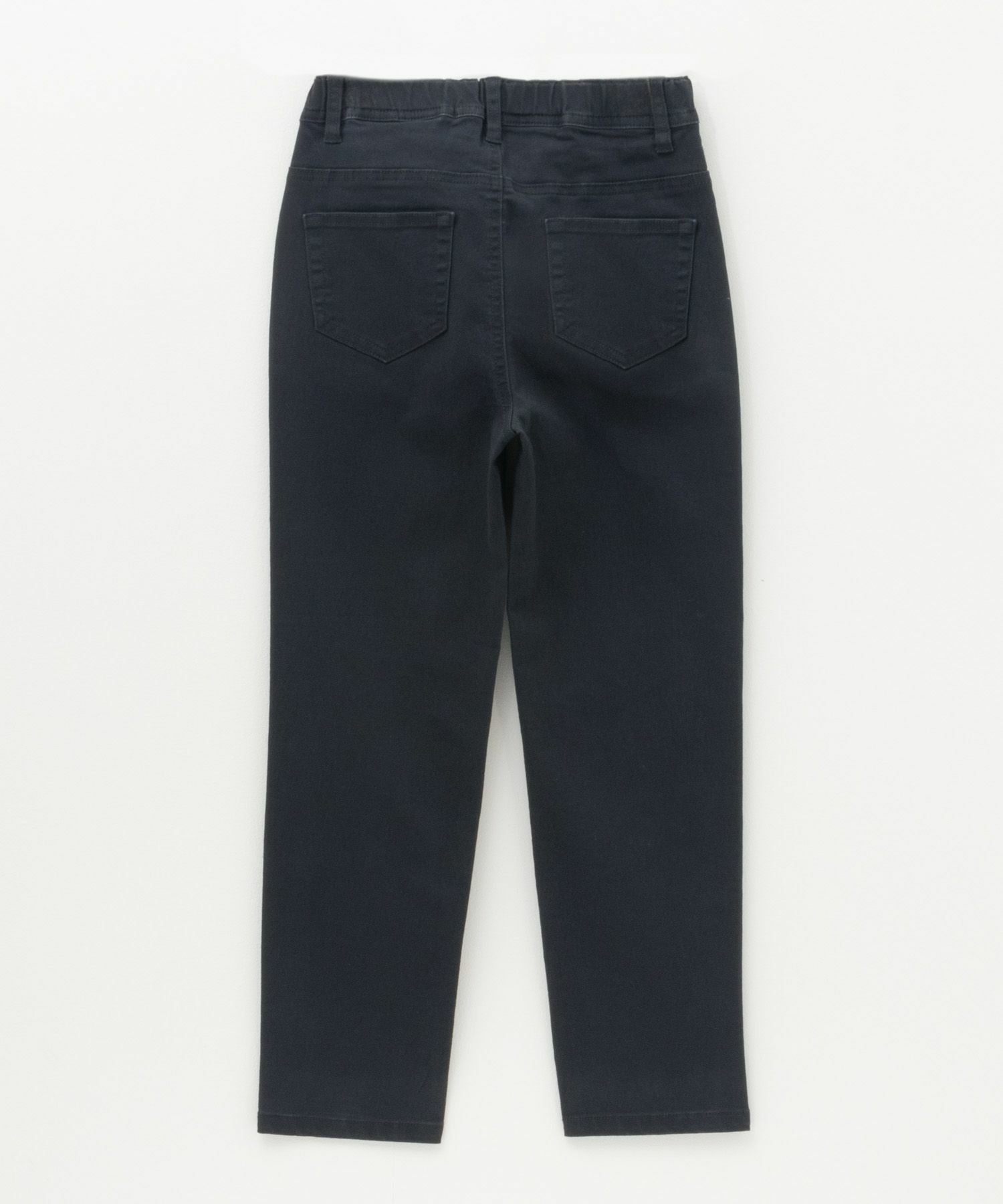 NAVY ストレッチツイルストレート ウエストギャザーパンツ キッズ
