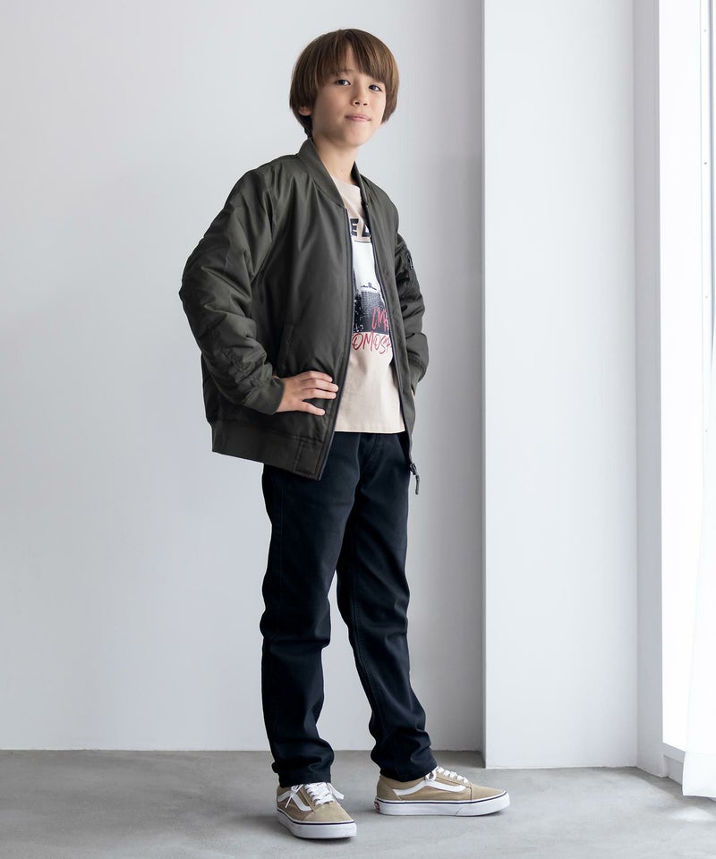 NAVY のびるモン ストレッチツイルストレートパンツ ウエストギャザーパンツ キッズ商品画像-7