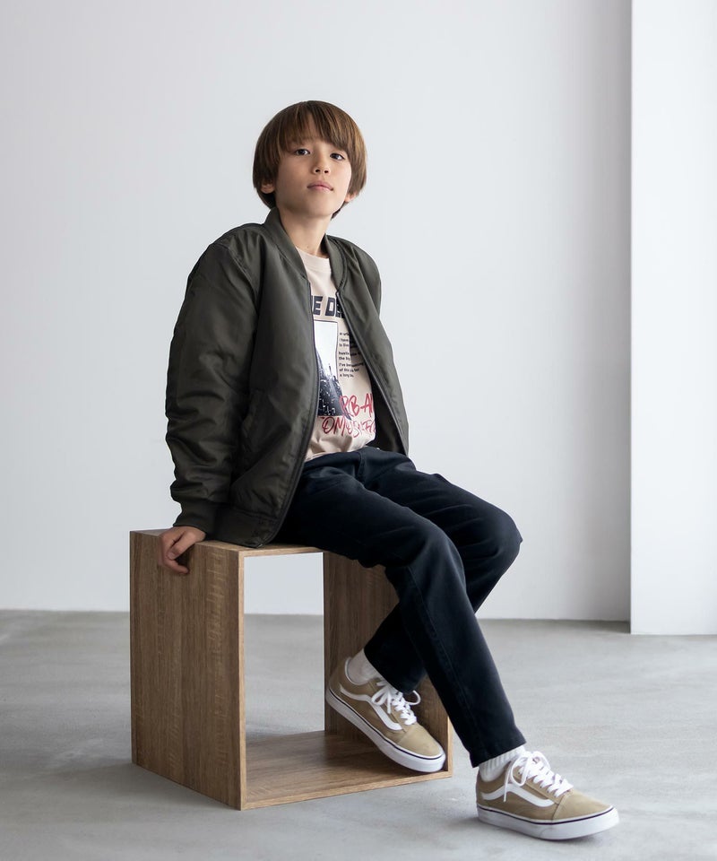 NAVY のびるモン ストレッチツイルストレートパンツ ウエストギャザーパンツ キッズ商品画像-9