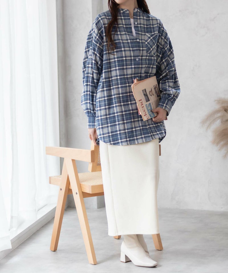 nAvy ルーズチェックチュニック レディース商品画像-9