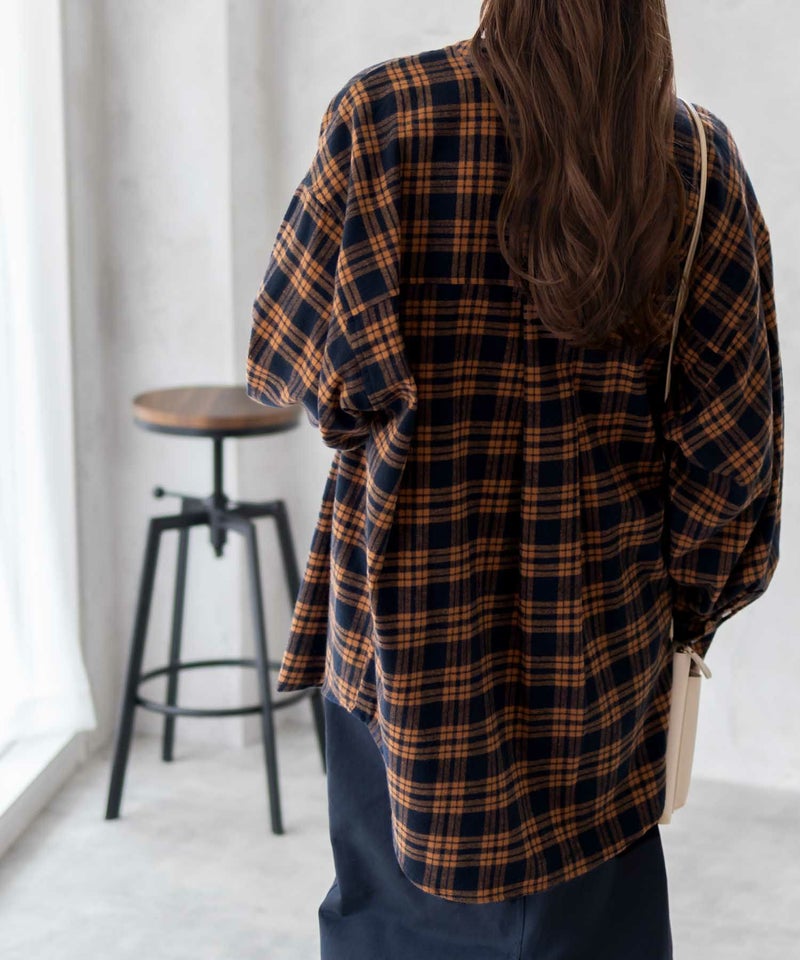 nAvy ルーズチェックチュニック レディース商品画像-10