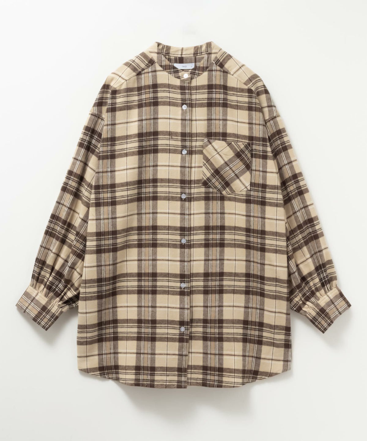 NAVY ルーズチェックチュニック レディース