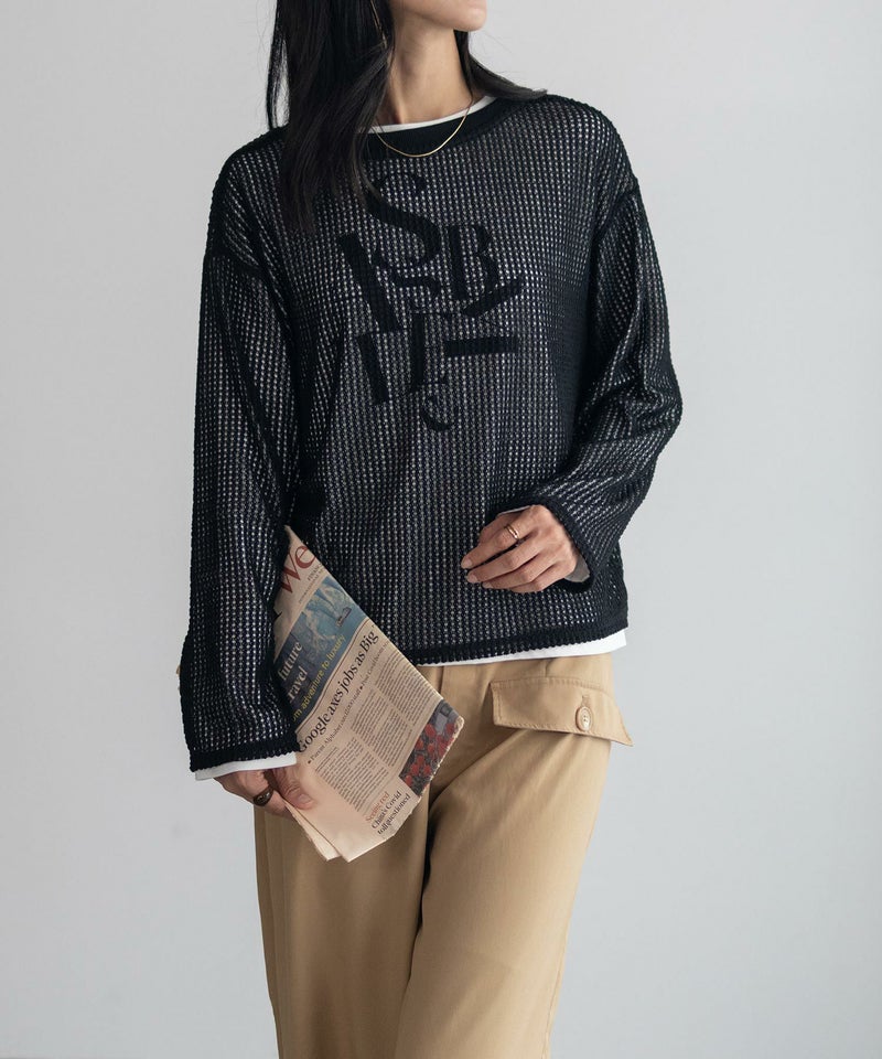 [期間限定価格]nAvy 透かしメッシュ＋長袖Tシャツ セットアンサンブル レディース商品画像-31