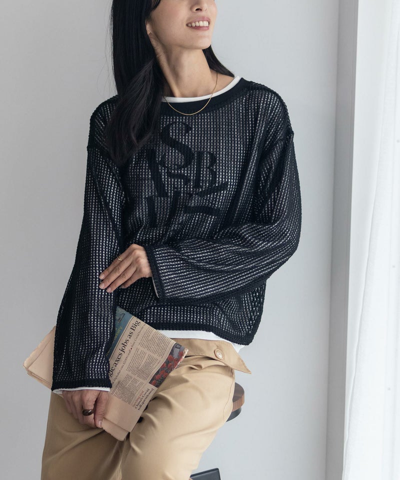 [期間限定価格]nAvy 透かしメッシュ＋長袖Tシャツ セットアンサンブル レディース商品画像-33