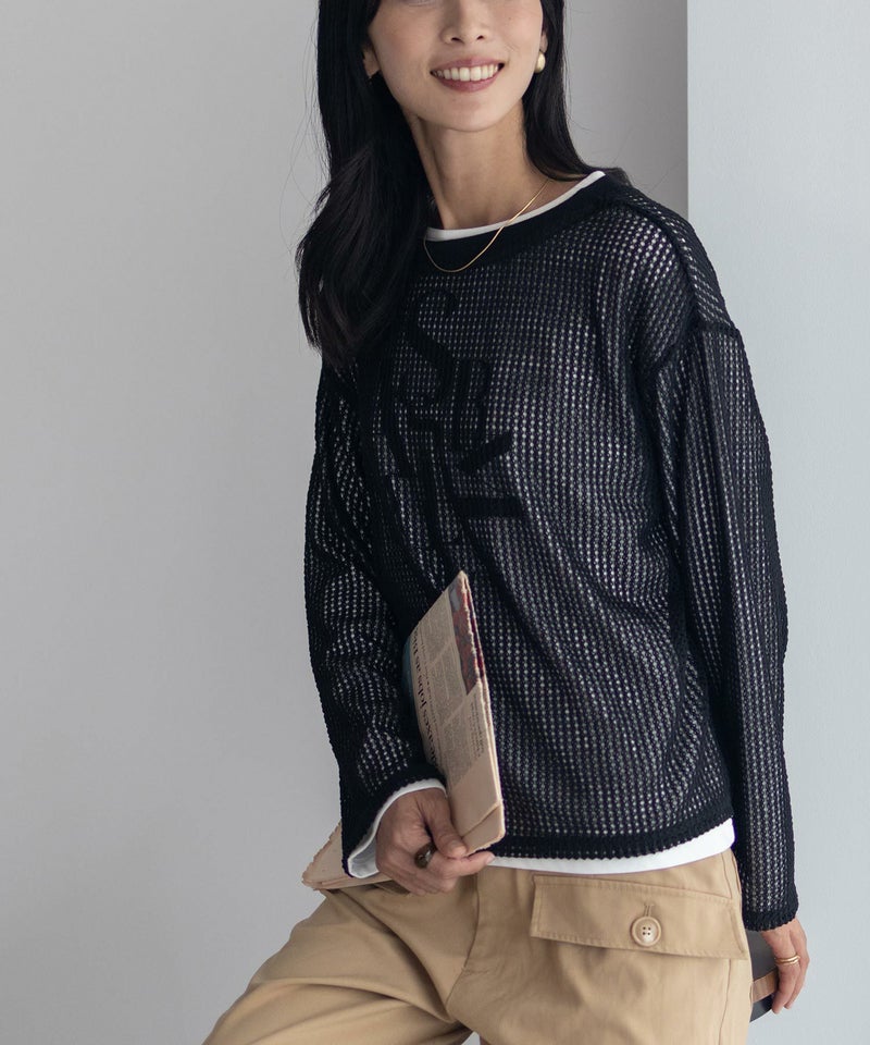 [期間限定価格]nAvy 透かしメッシュ＋長袖Tシャツ セットアンサンブル レディース商品画像-34