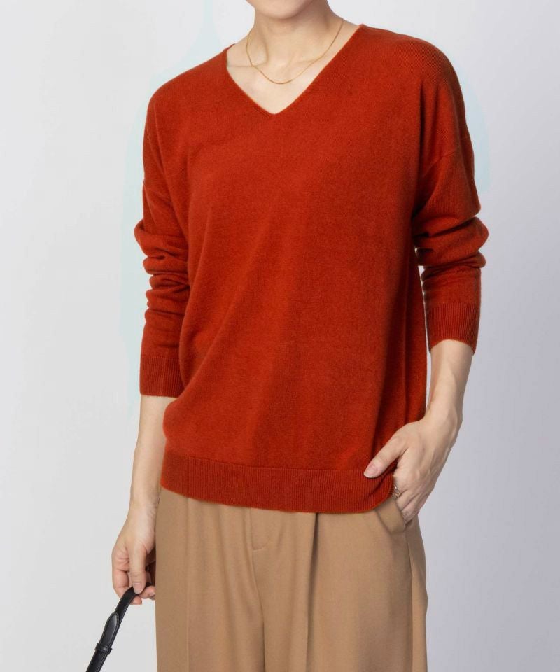 NAVY カシミヤタッチニット Vネック レディース商品画像-19