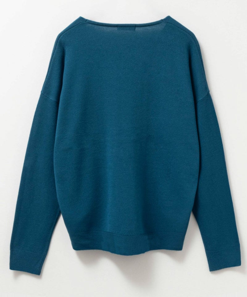 [期間限定knit]NAVY  カシミヤタッチニット Vネック レディース商品画像-32