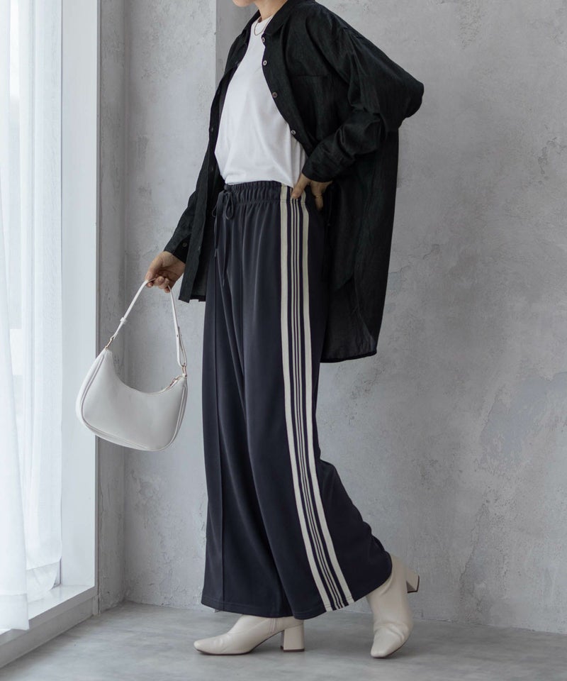 [期間限定価格]nAvy サイドラインパンツ レディース商品画像-3