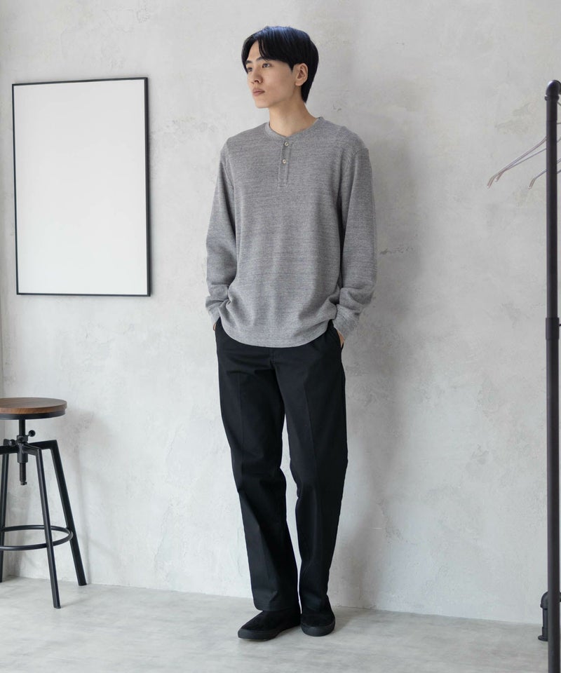 GOOD CREW ワッフルヘンリー長袖Tシャツ メンズ商品画像-5