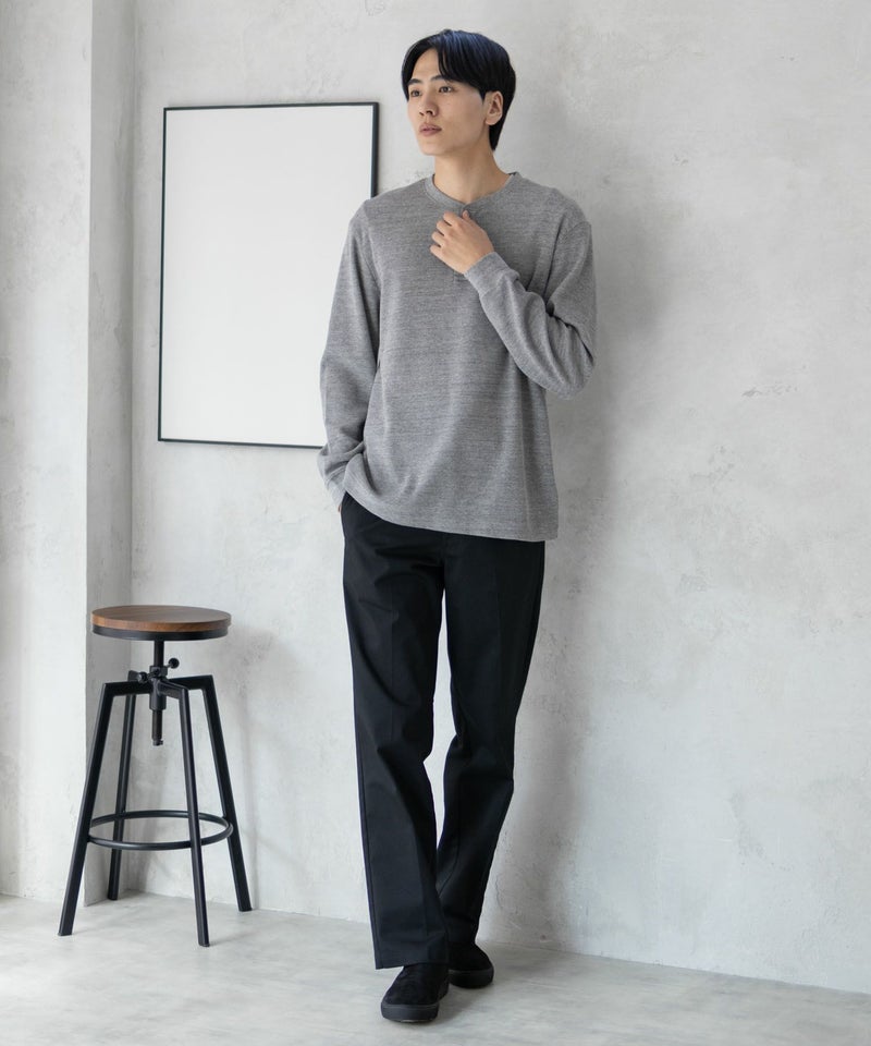 GOOD CREW ワッフルヘンリー長袖Tシャツ メンズ商品画像-6