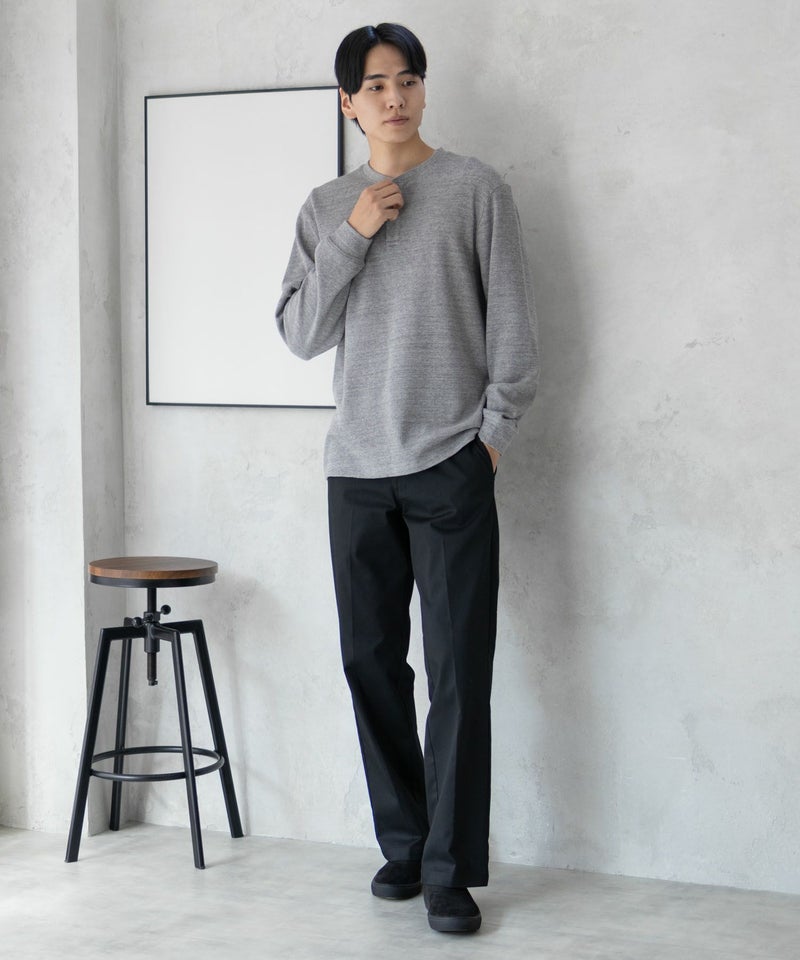 GOOD CREW ワッフルヘンリー長袖Tシャツ メンズ商品画像-7