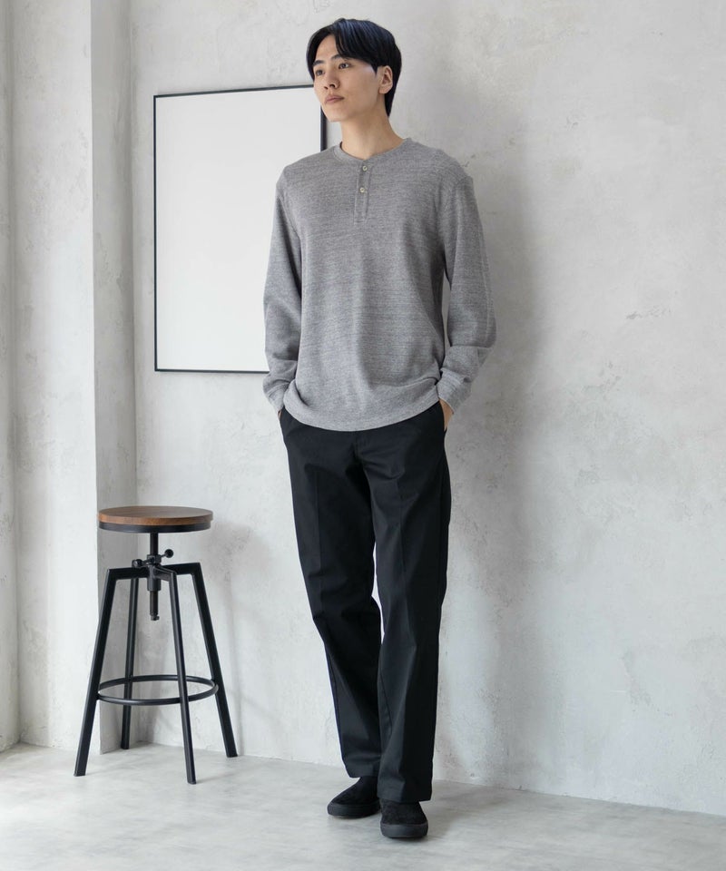 GOOD CREW ワッフルヘンリー長袖Tシャツ メンズ商品画像-8