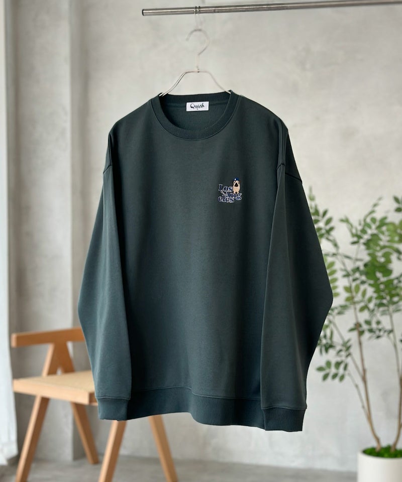 QUASH アニマル刺繍クルーネック メンズ商品画像-1