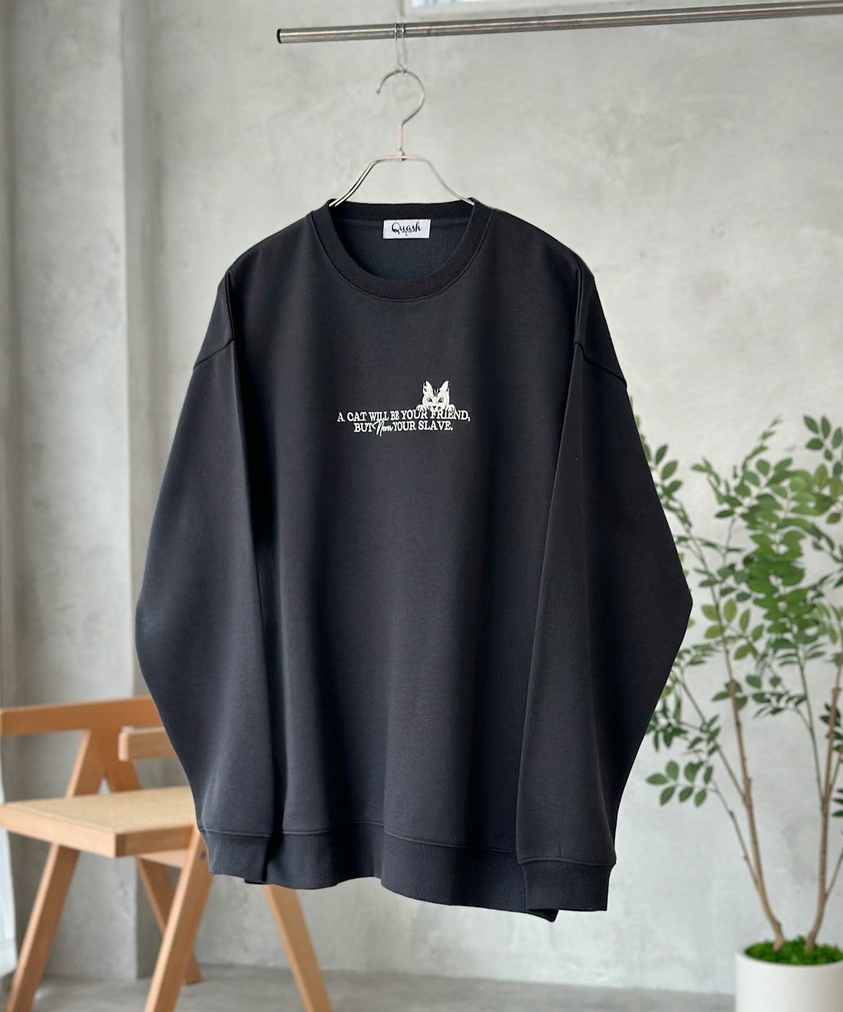 QUASH アニマル刺繍クルーネック メンズ