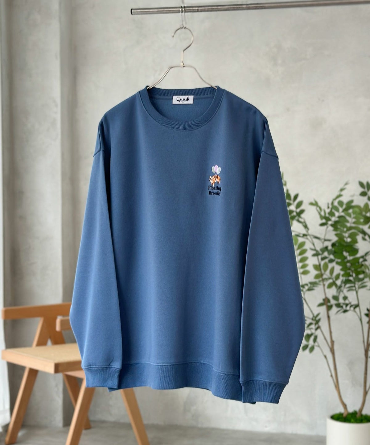 QUASH アニマル刺繍クルーネック メンズ