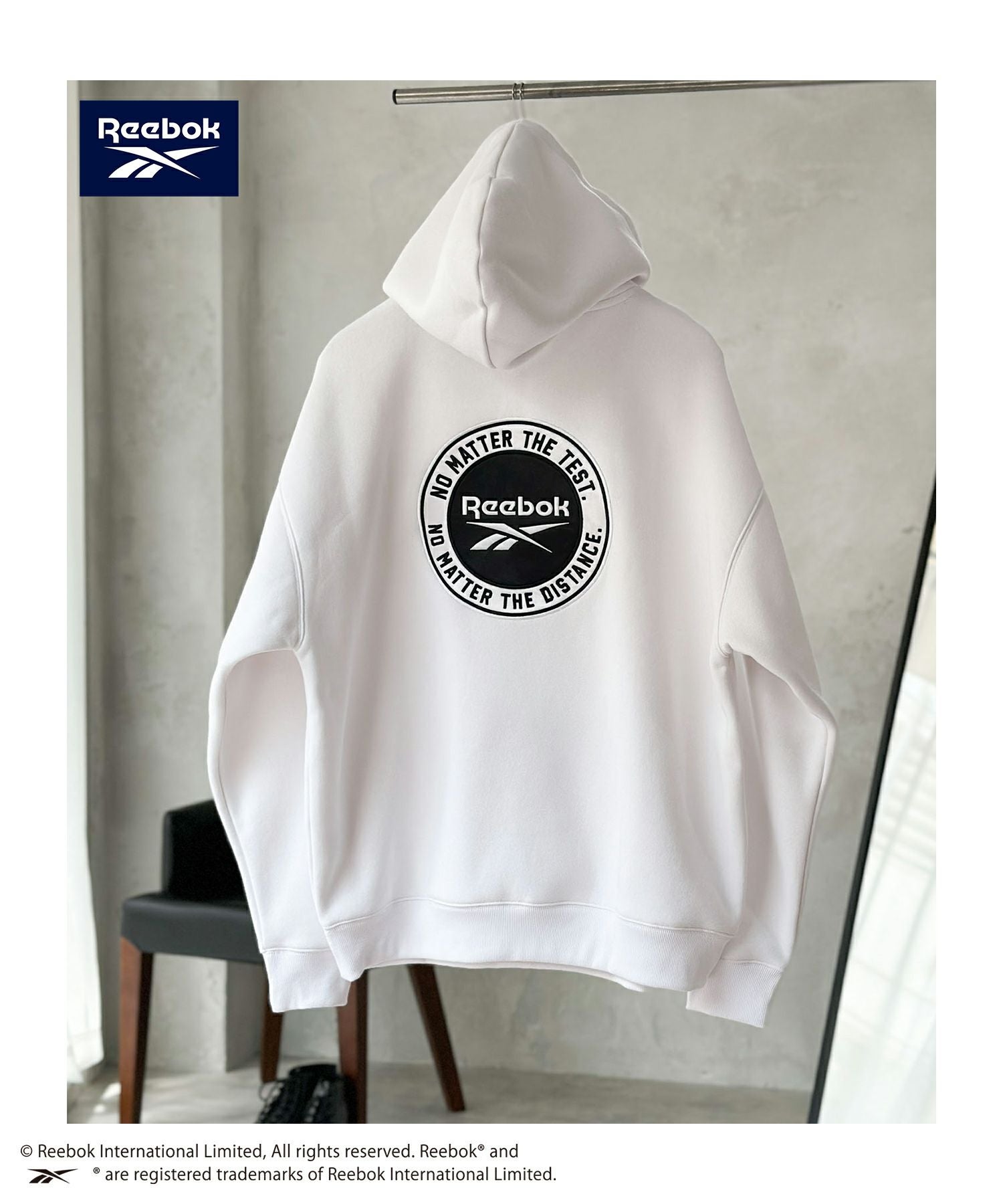 Reebok 裏起毛サークルロゴパーカー メンズ