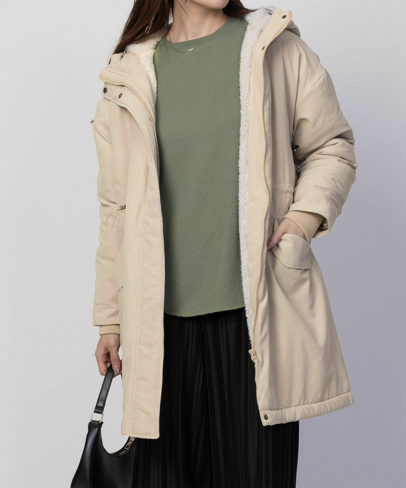 nAvy 裏ボアモッズコート レディース商品画像-12