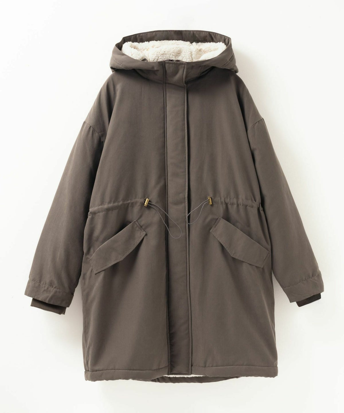 NAVY 裏ボアモッズコート レディース