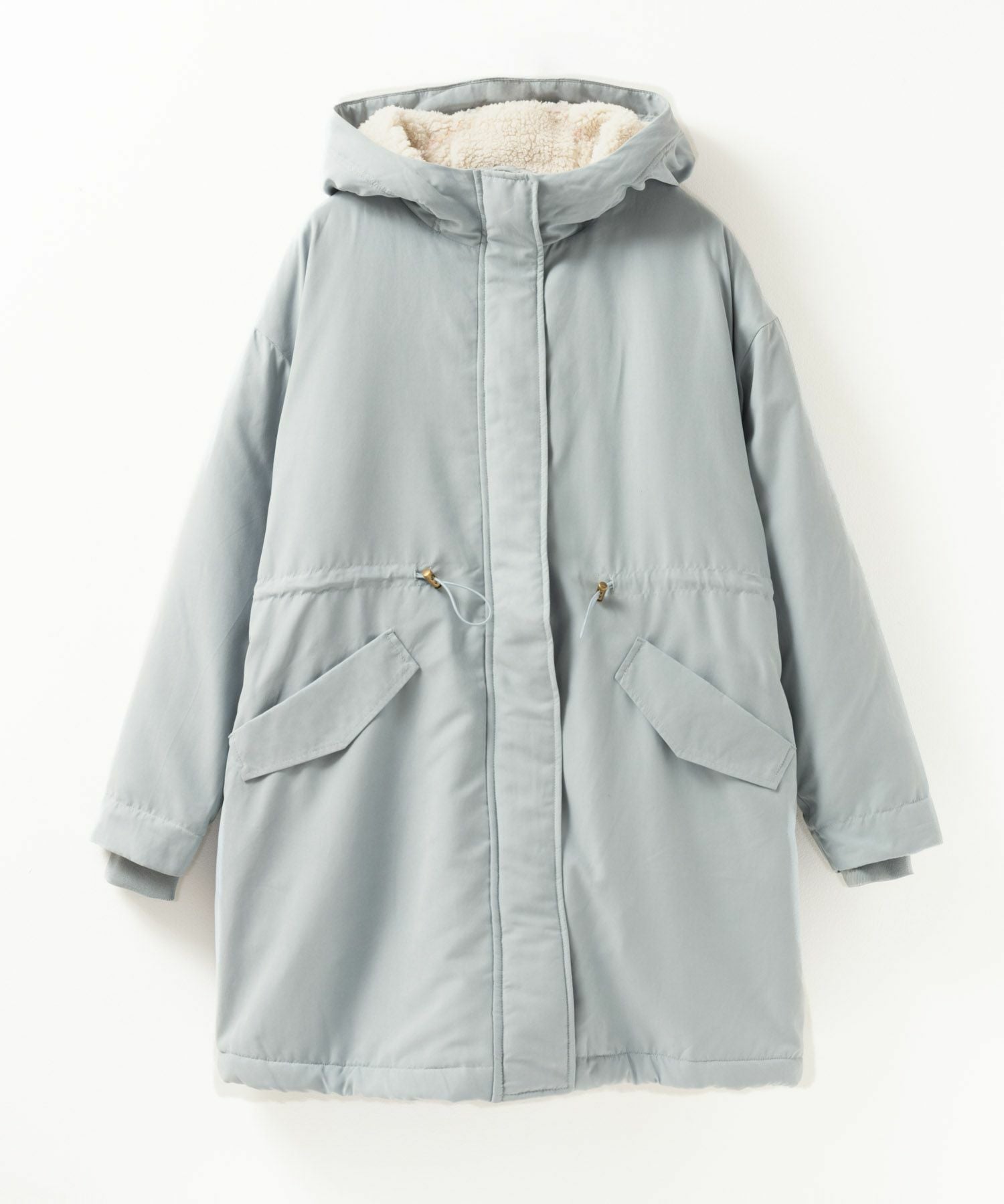 NAVY 裏ボアモッズコート レディース