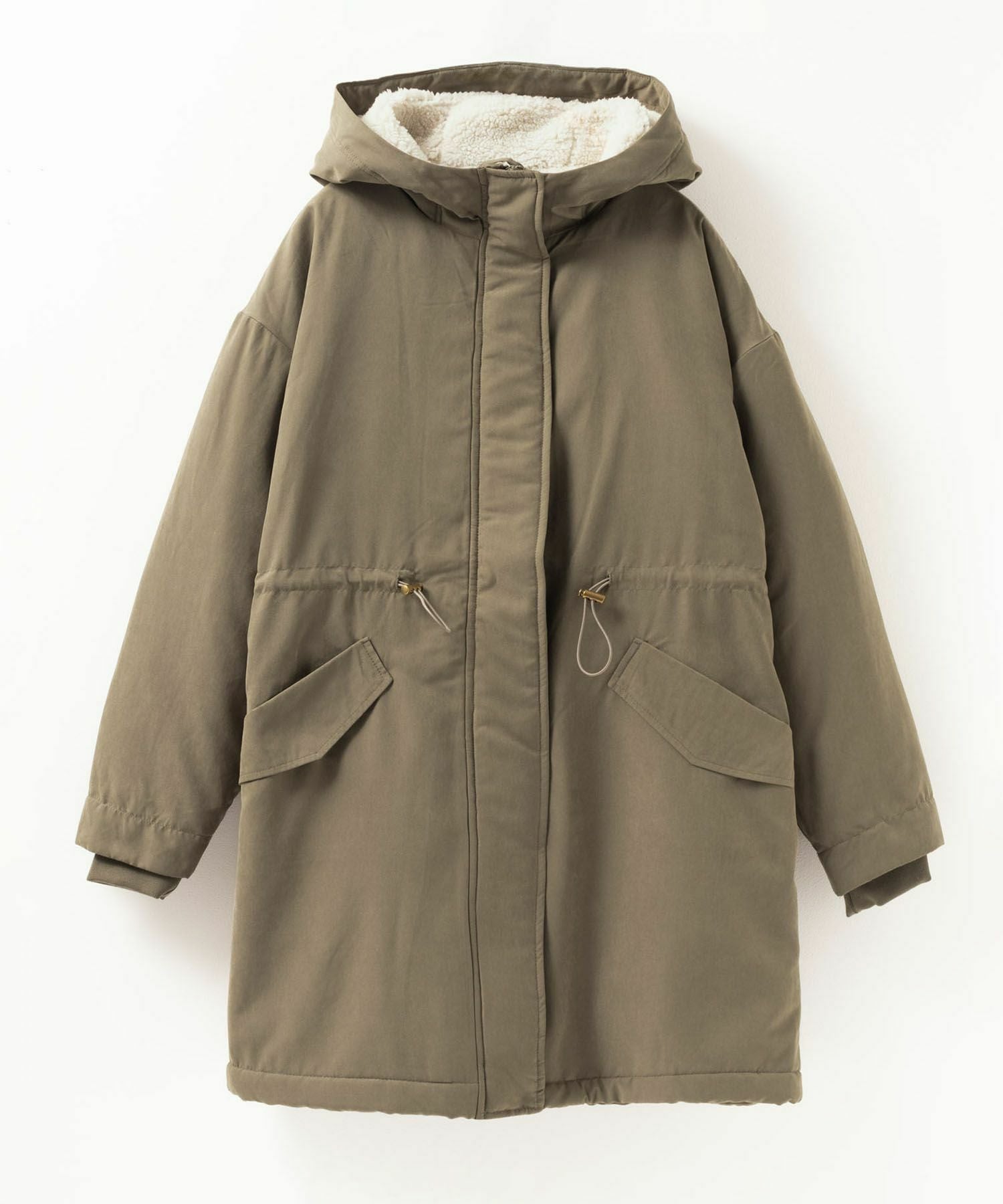 NAVY 裏ボアモッズコート レディース