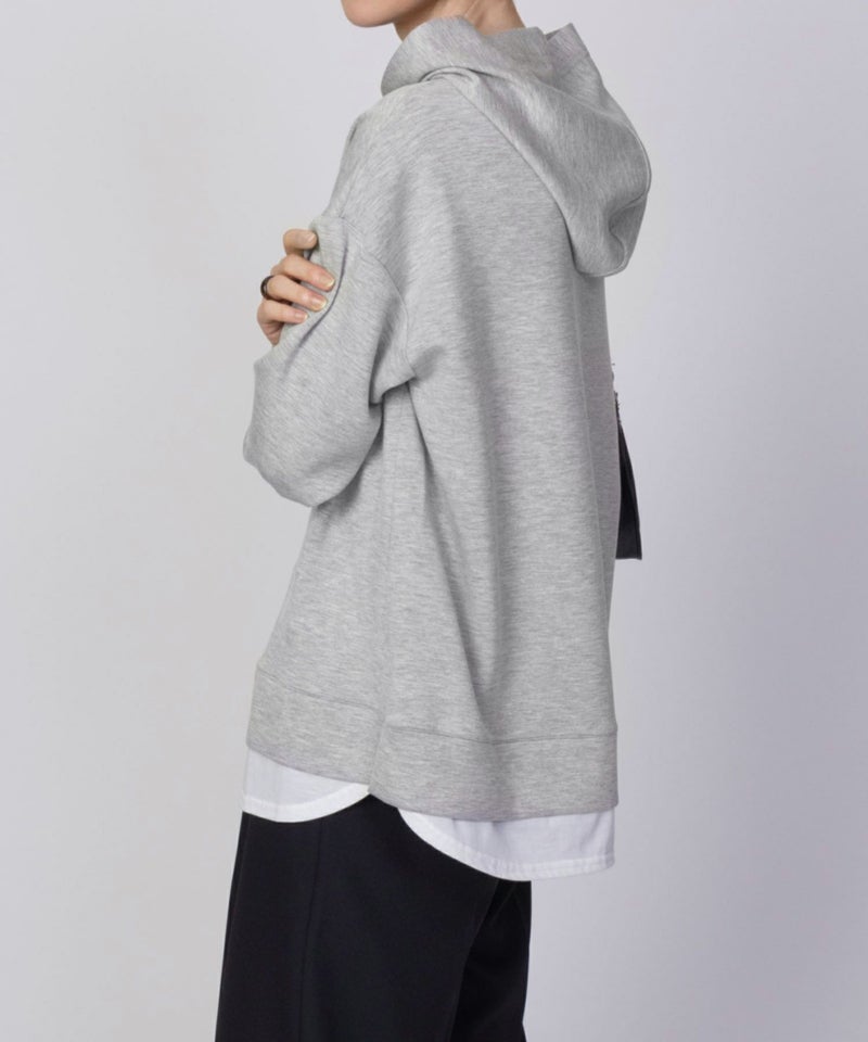 URBAN COLLECTION ポンチ素材 裾レイヤードプルパーカー レディース商品画像-14