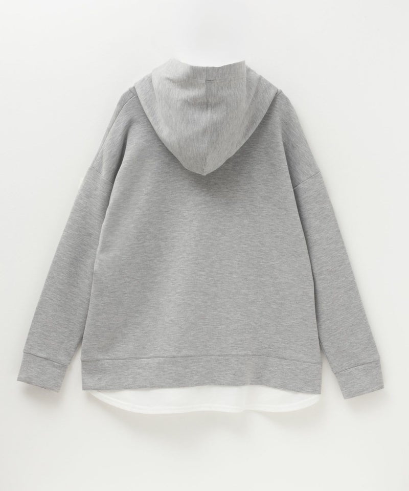 URBAN COLLECTION ポンチ素材 裾レイヤードプルパーカー レディース商品画像-18