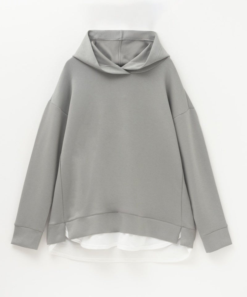 URBAN COLLECTION ポンチ素材 裾レイヤードプルパーカー レディース商品画像-21