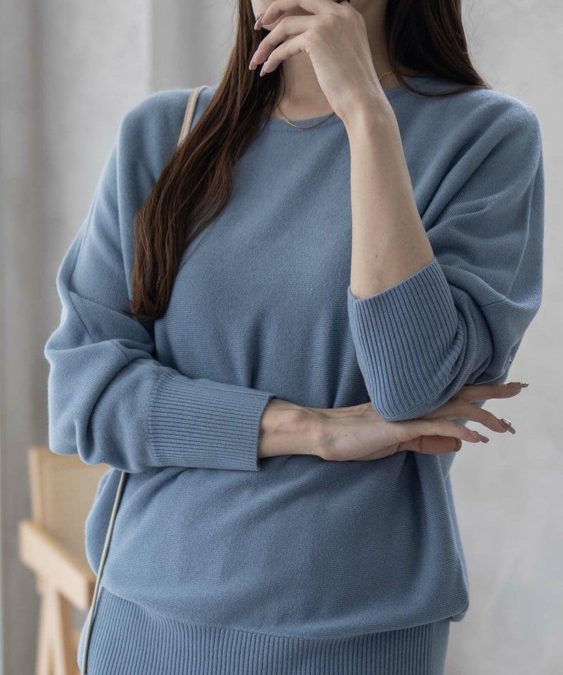 [期間限定knit]nAvy カシミヤタッチニット ドルマンスリーブ レディース商品画像-4