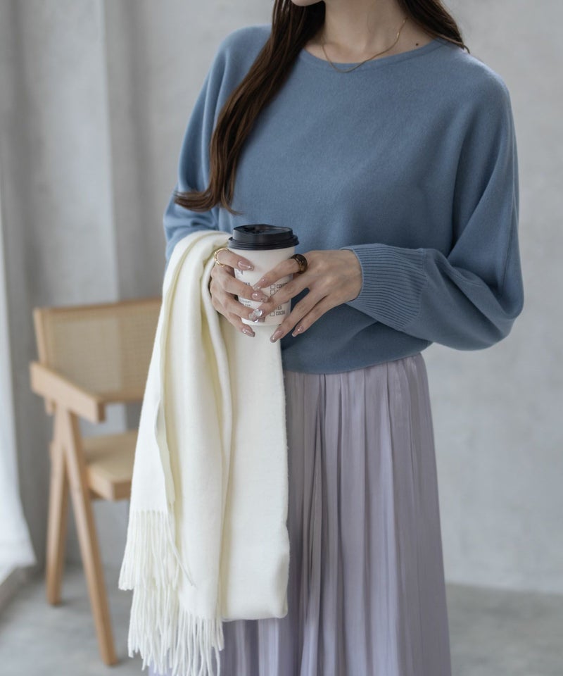 [期間限定knit]nAvy カシミヤタッチニット ドルマンスリーブ レディース商品画像-5