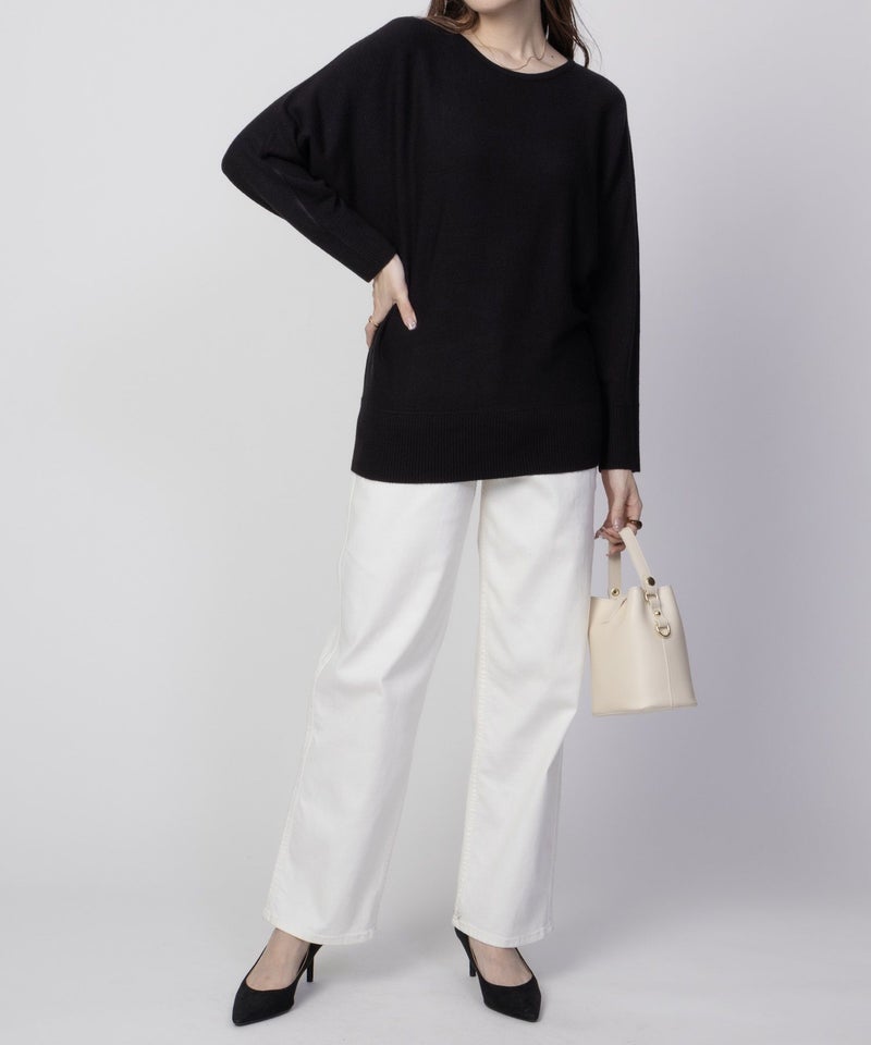 [期間限定knit]nAvy カシミヤタッチニット ドルマンスリーブ レディース商品画像-16