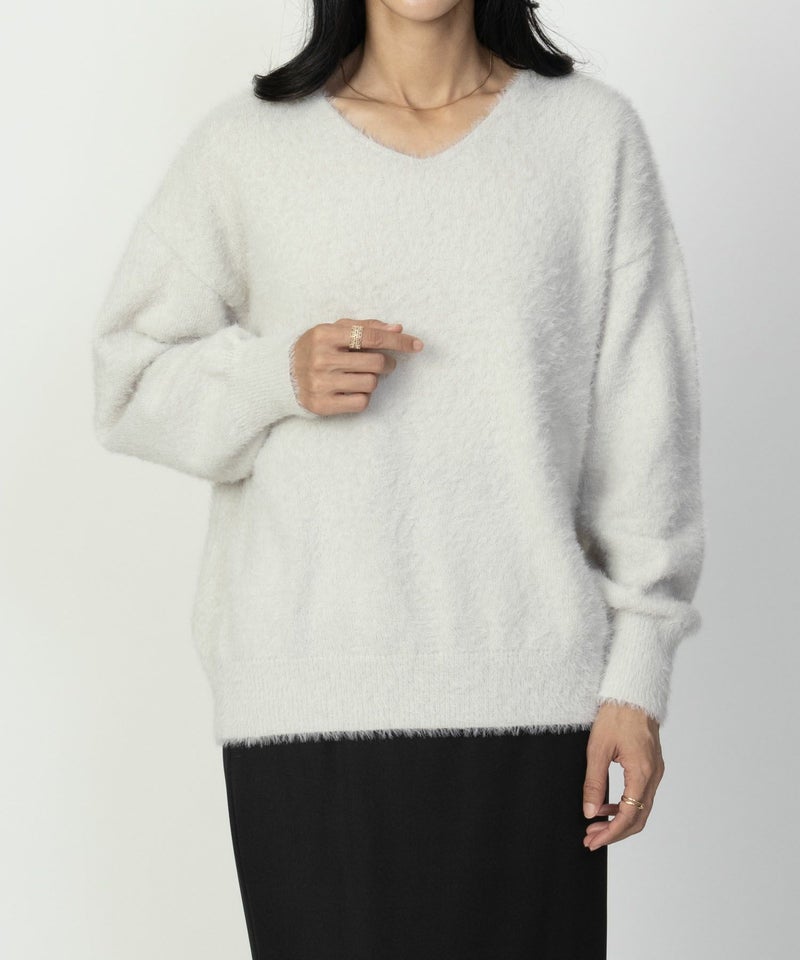 Howdy Marie フェザーヤーンVネックプルオーバー レディース商品画像-9