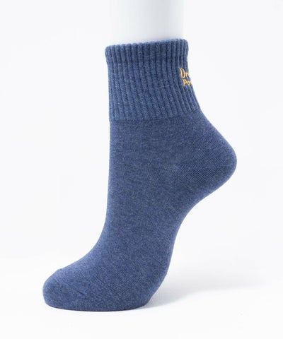 NAVY リブロゴ刺繍ショート丈ソックス レディース
