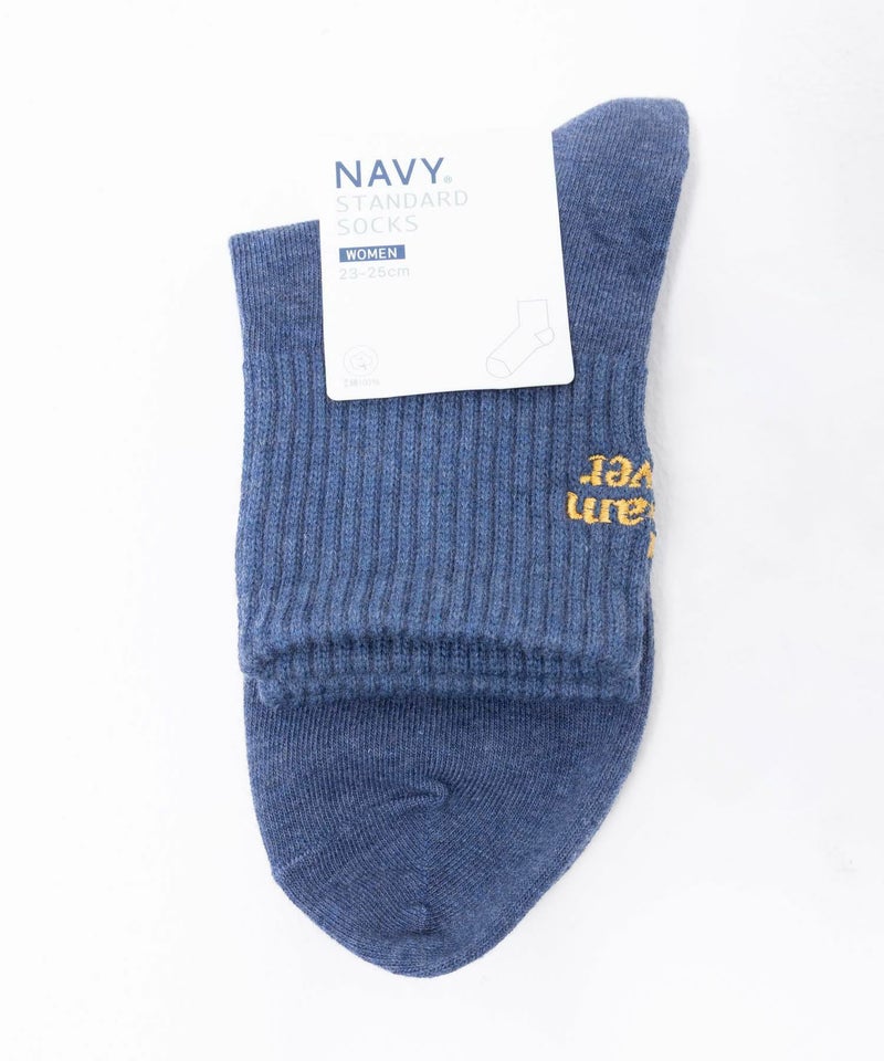 NAVY  リブロゴ刺繍ショート丈ソックス レディース商品画像-15