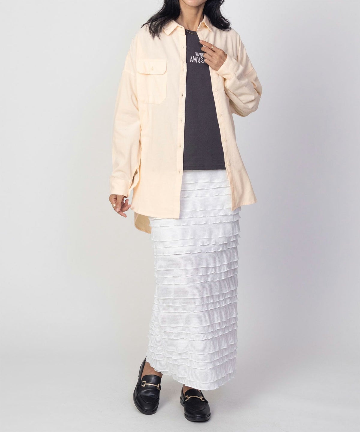 Howdy Marie インドコールオーバーシャツ レディース