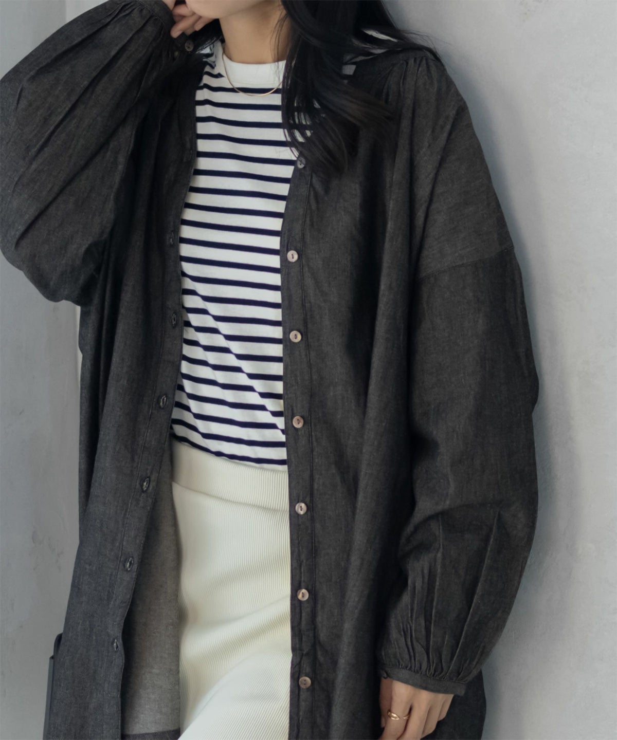 Howdy Marie インドデニムギャザーチュニック レディース