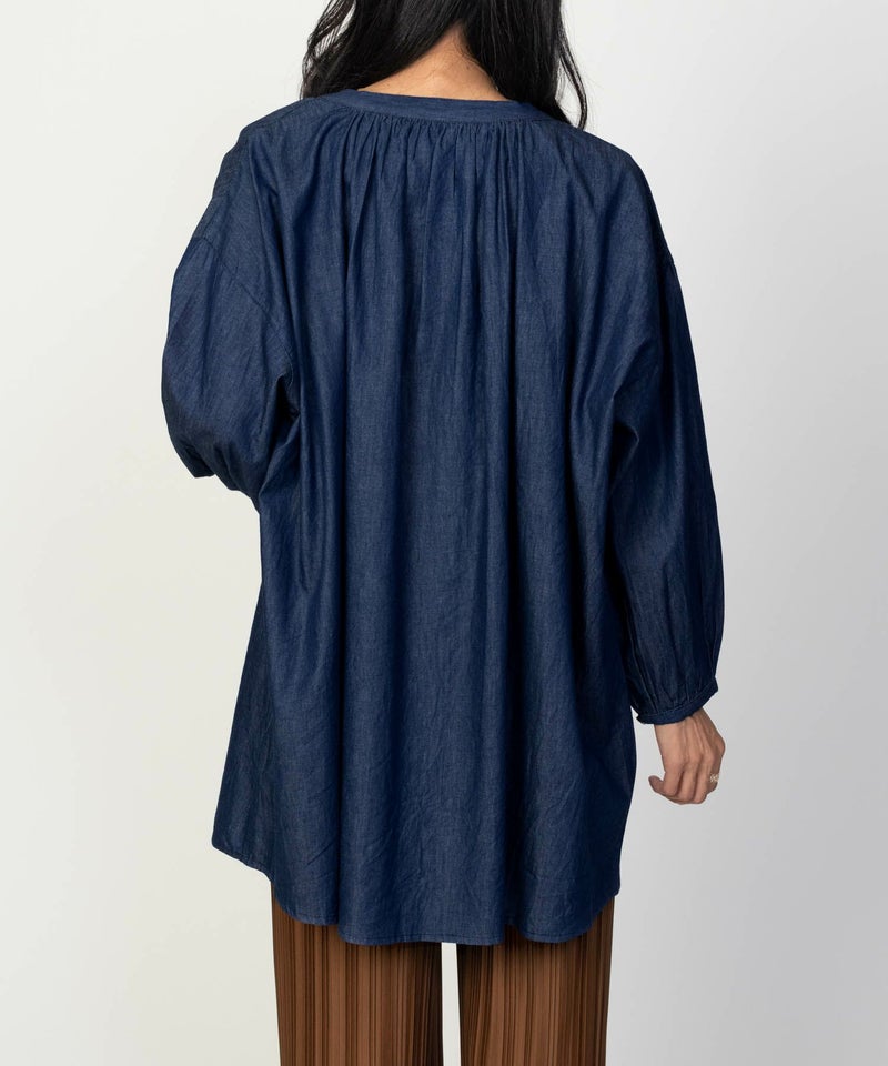 Howdy Marie インドデニムギャザーチュニック レディース商品画像-12