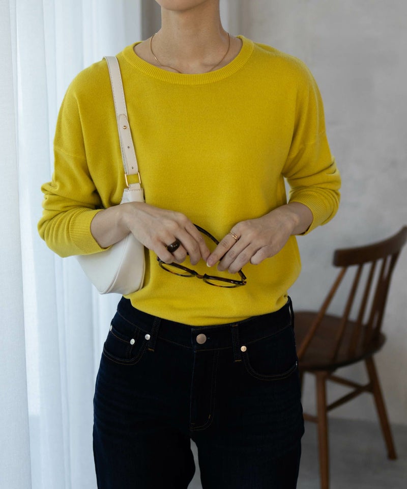 [期間限定knit]nAvy カシミヤタッチニット クルーネック レディース商品画像-11