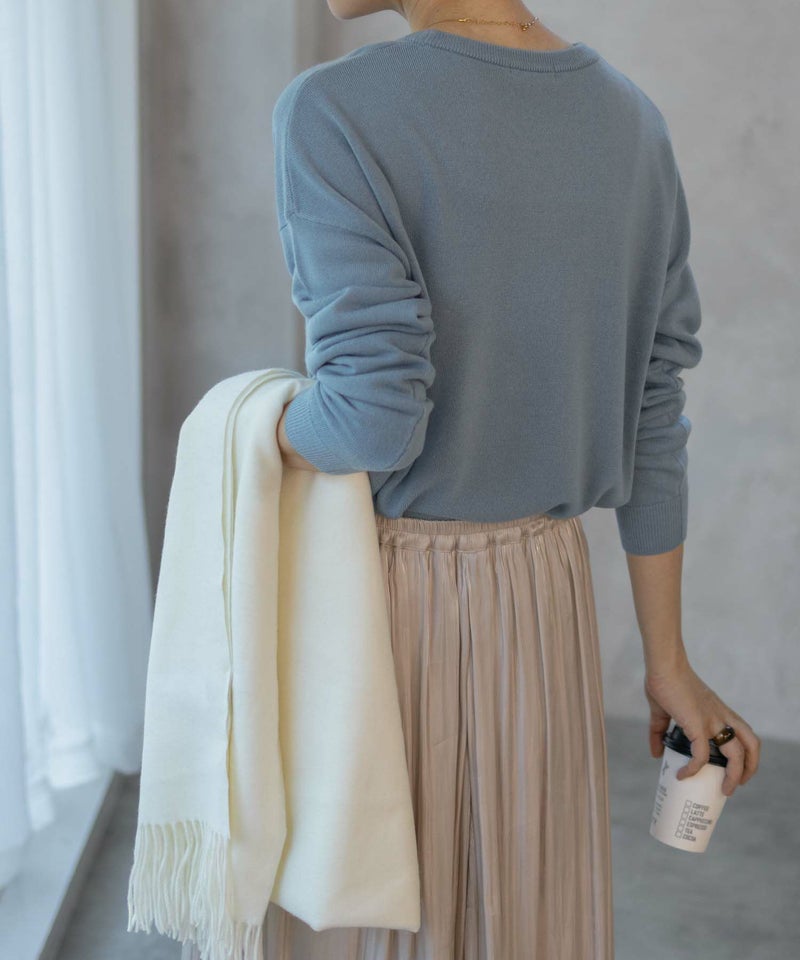 nAvy カシミヤタッチニット クルーネック レディース商品画像-15