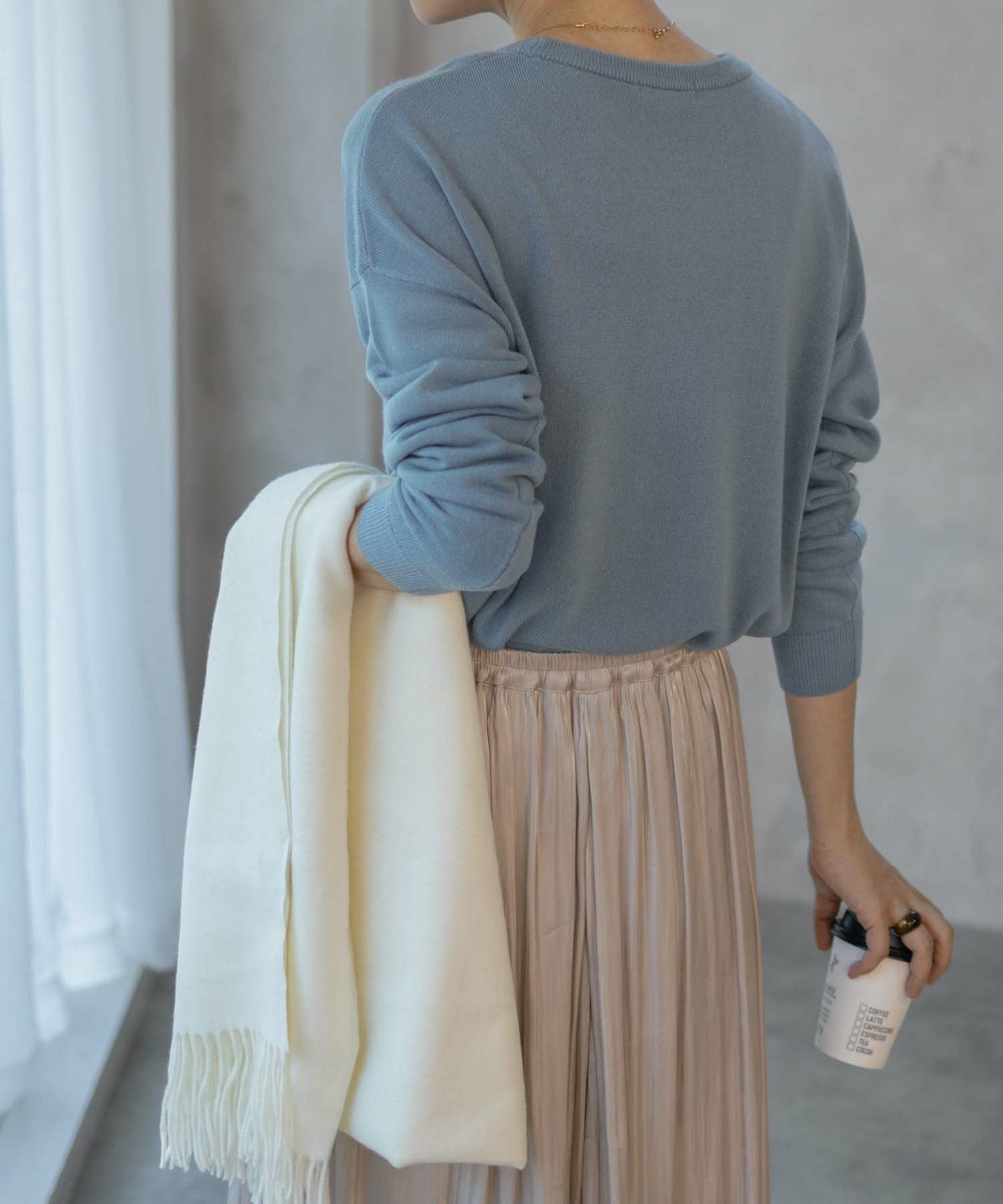 NAVY カシミヤタッチニット クルーネック レディース