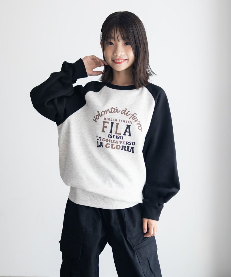 FILA ラグラン配色チュニック キッズ商品画像-1
