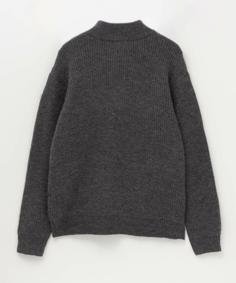 NAVY 快適ニットハーフZIP メンズ商品画像-10