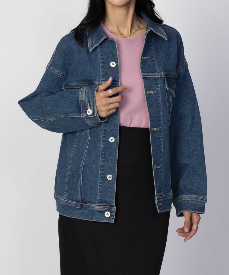 C17  ベーシックデニムジャケット レディース商品画像-4