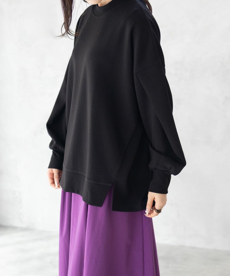 HusHusH ポンチ素材 ルーズ袖タックプルオーバー レディース商品画像-3