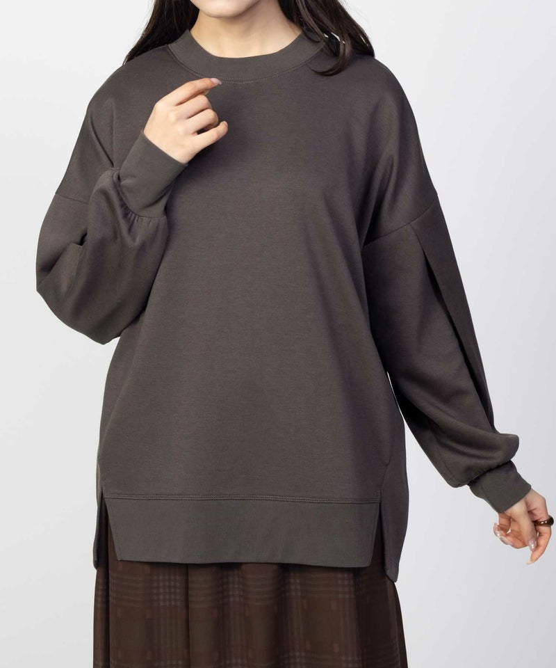 HusHusH ポンチ素材 ルーズ袖タックプルオーバー レディース商品画像-15