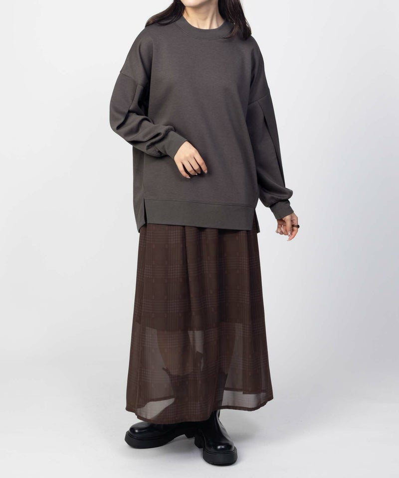 HusHusH  ポンチ素材 ルーズ袖タックプルオーバー レディース商品画像-16