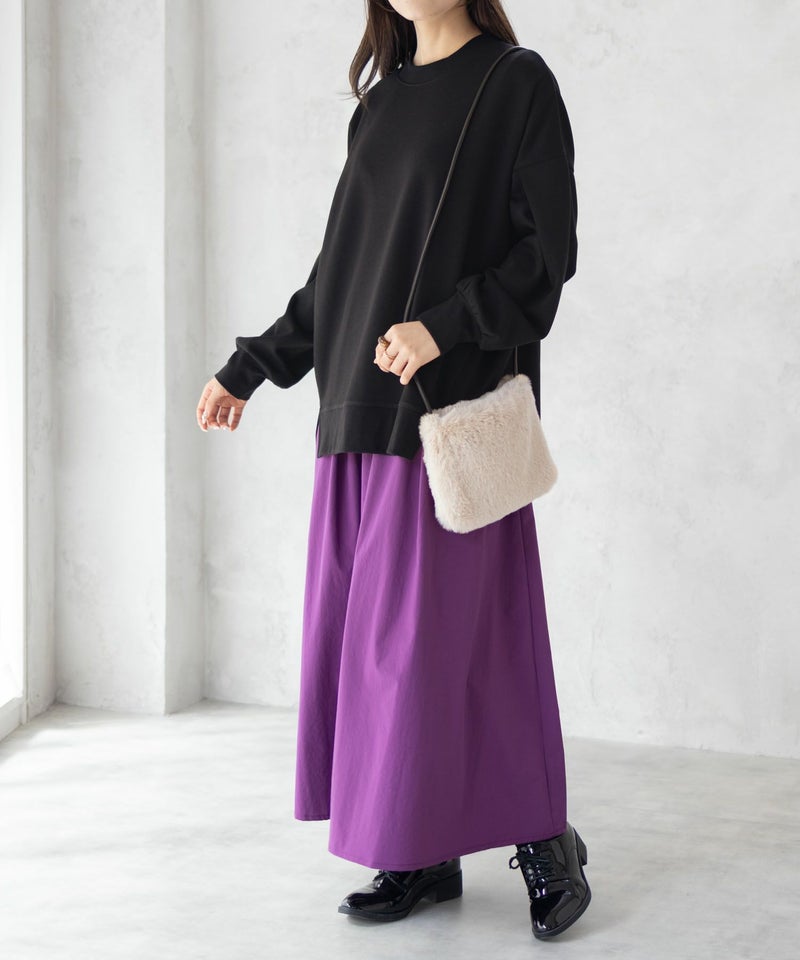 HusHusH  ポンチ素材 ルーズ袖タックプルオーバー レディース商品画像-18